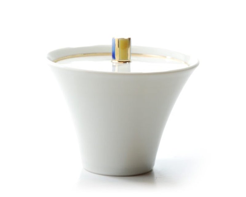 暮暮 彩繪金彩茶杯 - 茶具/茶杯 - 其他材質 白色