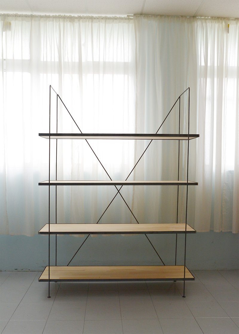 Industrial style fine iron four-layer storage/display stand - Other - Other Metals Black