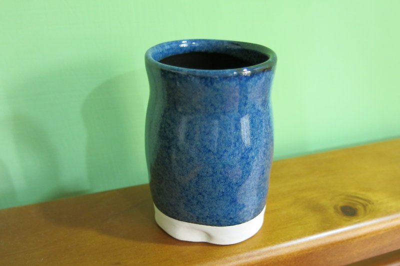 材質選擇 - 陶瓶-海底藍 - 花瓶/花器 - 其他材質 藍色
