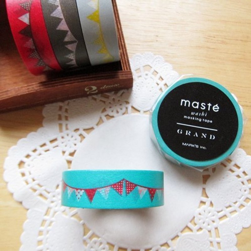 maste Masking Tape and paper tape [party banner - Mint (MSG-MKT18-MI)] - Washi Tape - Paper Green