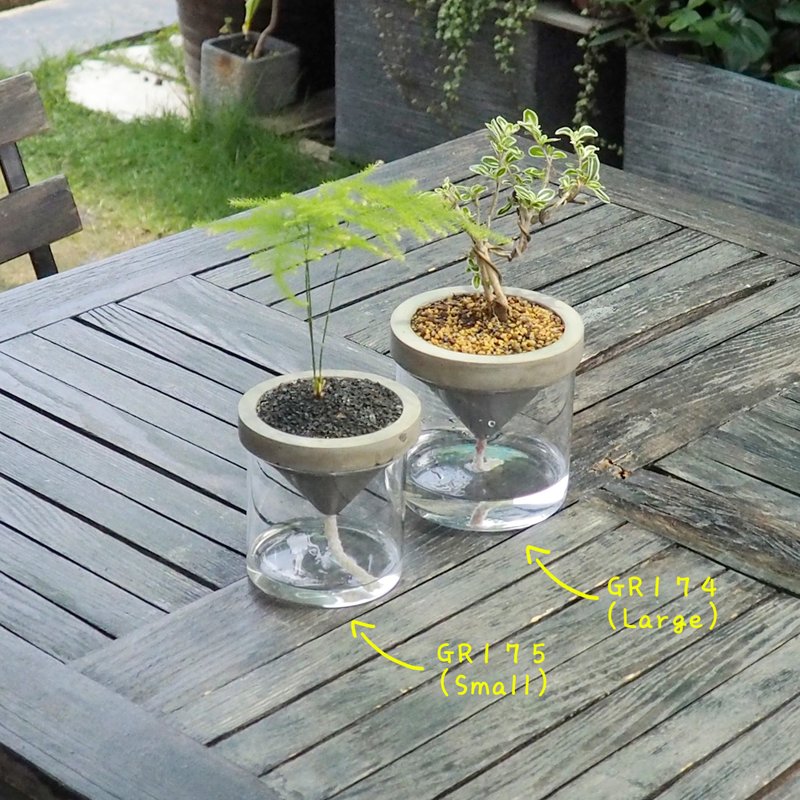 Greenology 水泥自動吸水花器 (大) - 蚊香/防蚊用品 - 水泥 灰色