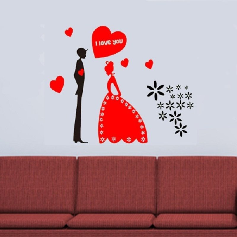 Smart Design Creative Seamless Wall Sticker◆8 colors for wedding - ตกแต่งผนัง - วัสดุอื่นๆ สีแดง