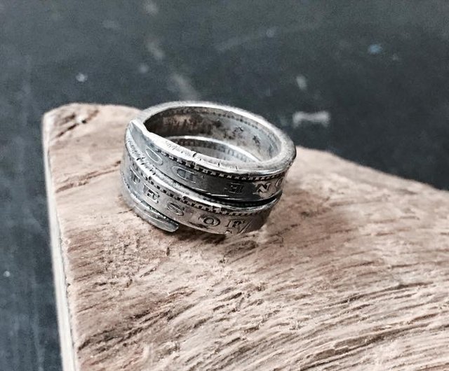 silver coin ring
