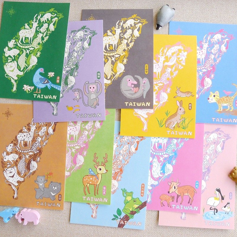 Taiwan Wildlife Postcard (10 pieces) - Cards & Postcards - Paper Multicolor