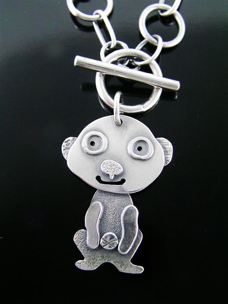 Ark Series---Meerkat sterling silver necklace - Necklaces - Other Metals 