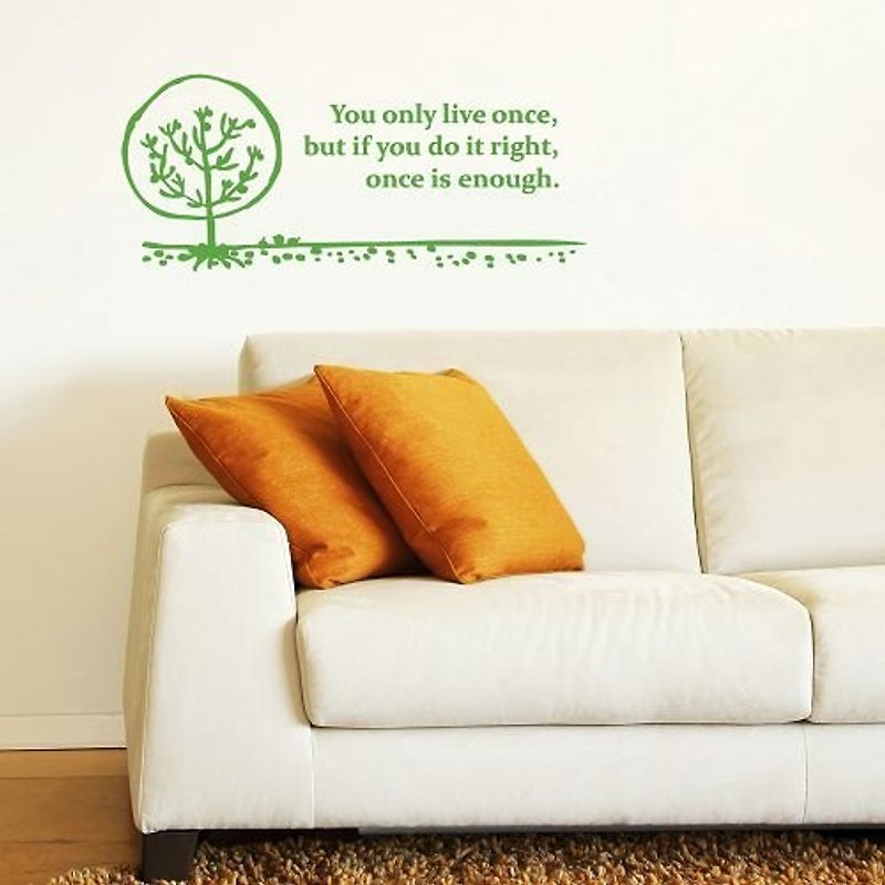 / Quote / Tree / Wall Sticker / ECO-Material - Wall Décor - Other Materials Blue