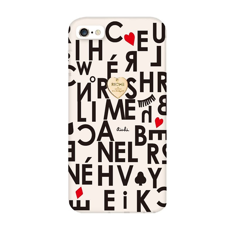 Golden Love English mobile phone shell - Phone Cases - Other Materials Black