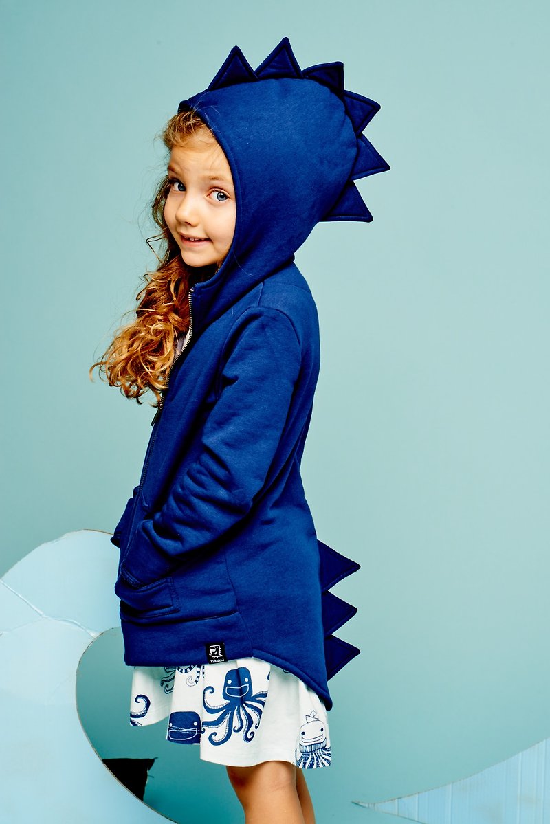 2015 spring and summer kukukid dark blue dinosaur style coat - Other - Other Materials Blue