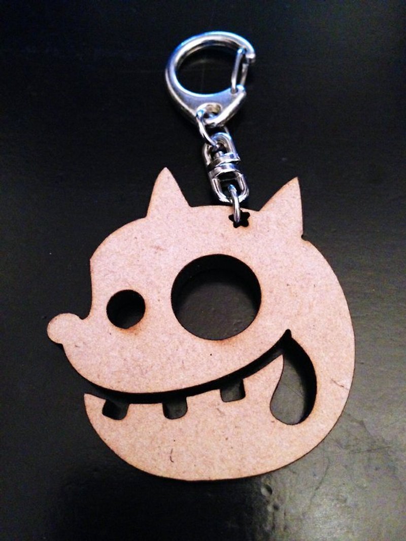 JokerMan-Tigering Puppy Biscuit Wooden Key Ring[Customizable] - พวงกุญแจ - ไม้ สีนำ้ตาล