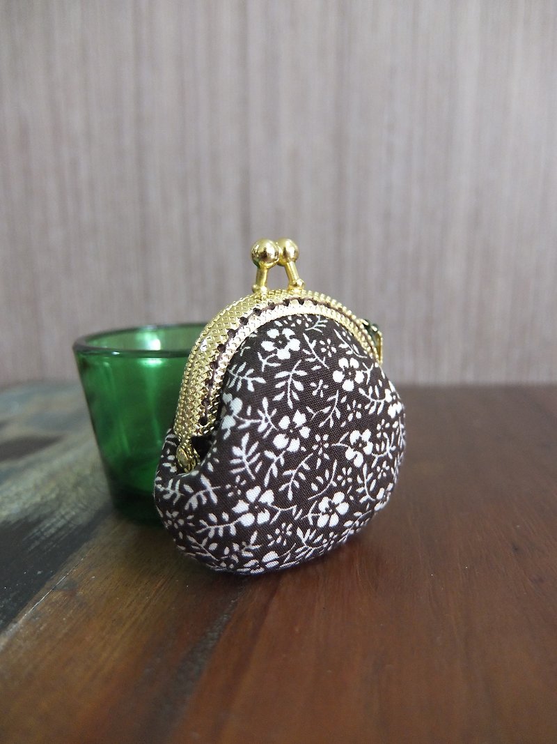 CaCa Crafts | wind flower 5cm super mini mouth gold package - กระเป๋าใส่เหรียญ - วัสดุอื่นๆ สีนำ้ตาล