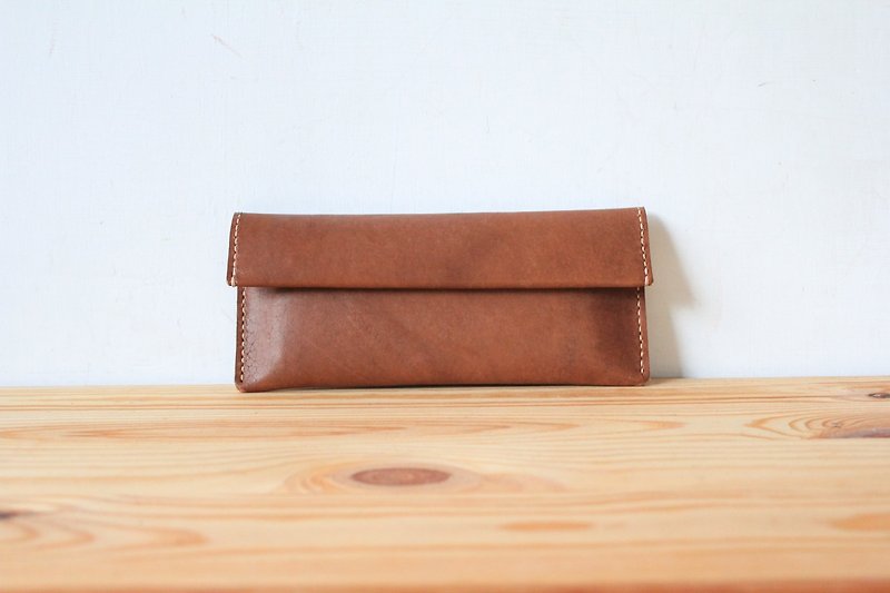 ▎Shekinah ▎ handmade leather - simple pencil Cikou - Keychains - Genuine Leather Brown