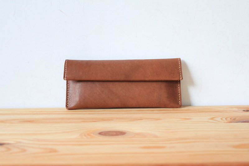 ▎Shekinah ▎ handmade leather - simple pencil Cikou - Keychains - Genuine Leather Brown