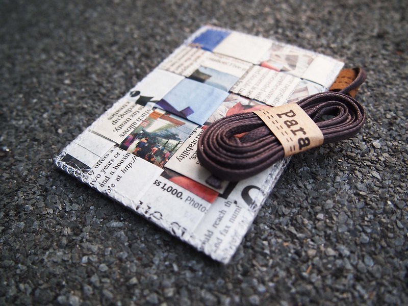 Paralife Custom Handmade Newspaper card holder with Lanyard (custom made size) - ID & Badge Holders - Other Materials Multicolor