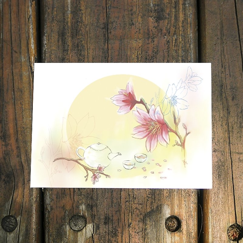 【福袋】花開 / 明信片 *櫻花-想念的滋味 - 心意卡/卡片 - 紙 粉紅色