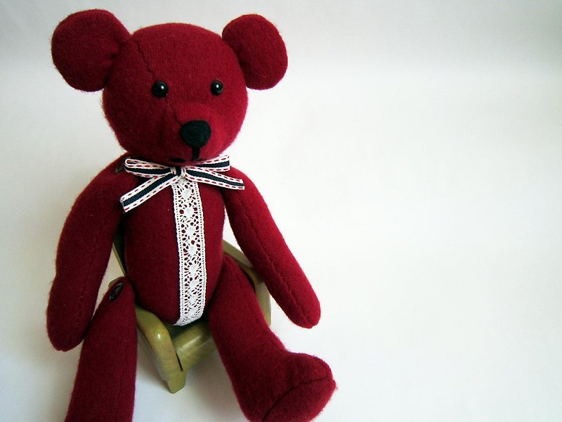 蕾德 Bears - Stuffed Dolls & Figurines - Cotton & Hemp Red