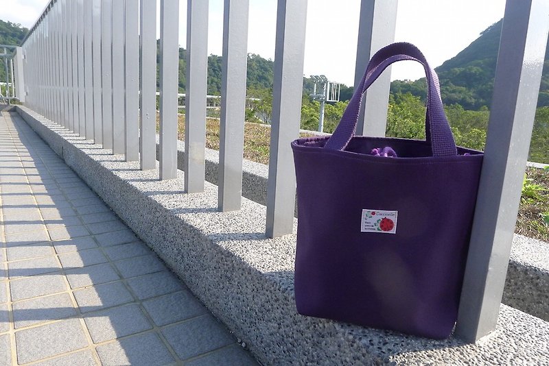 |•Rの•|パレットバッグ/ランチバッグ/ユニバーサルバッグ|ビームポートタイプ|日本のてんとう虫標準布|紫 - トート・ハンドバッグ - その他の素材 