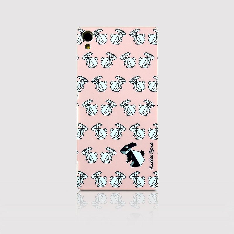 (Rabbit Mint) Mint Rabbit Phone Case - Pink Origami Rabbit Series - Sony Z3 + (P00070) - เคส/ซองมือถือ - พลาสติก สึชมพู