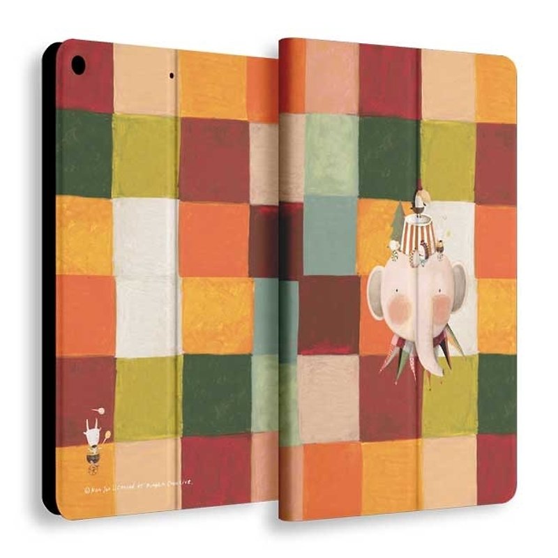 PIXOSTYLE iPad mini personalized leather - mini circus PSIBM-019 - Tablet & Laptop Cases - Genuine Leather Multicolor