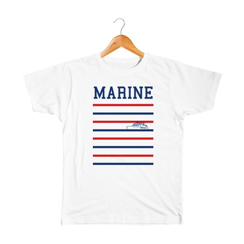Marine KidsT-shirt - อื่นๆ - ผ้าฝ้าย/ผ้าลินิน ขาว
