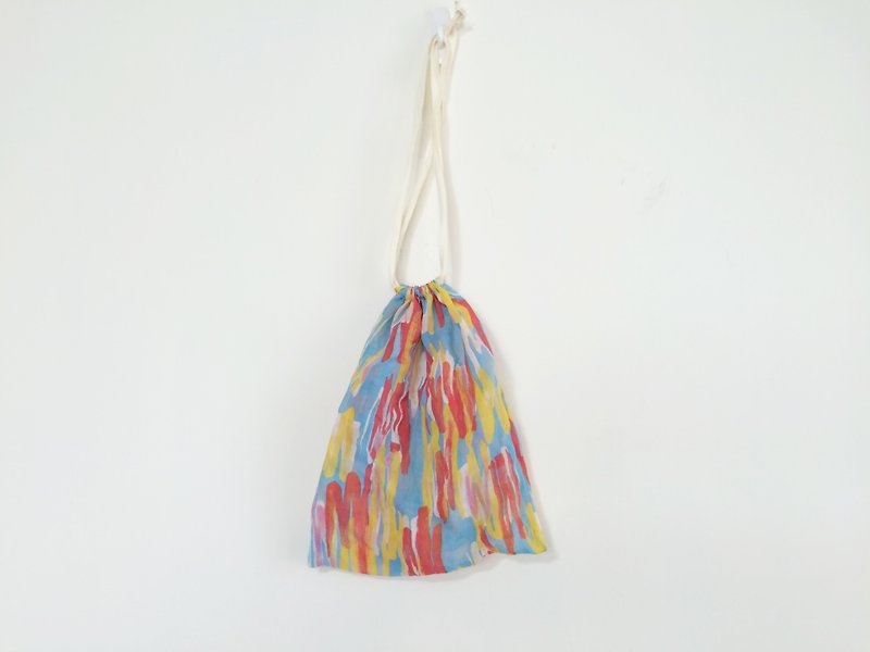 MaryWil薄紗彩虹隨身束口袋 - 化妝包/收納袋 - 其他材質 多色