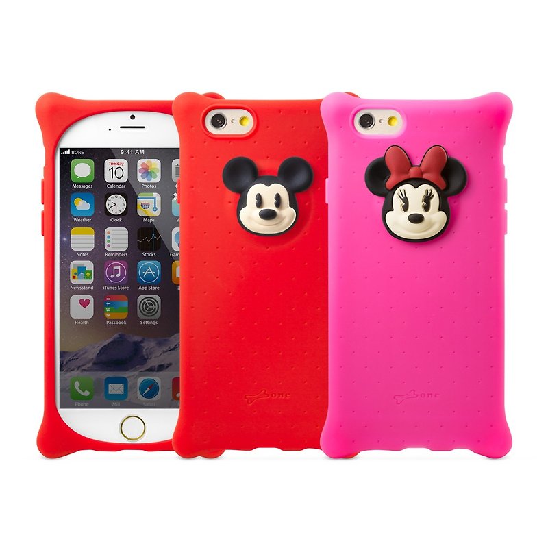 Bone / iPhone 6/6S Bubble Cover - Mickey / Minnie - Phone Cases - Silicone Pink