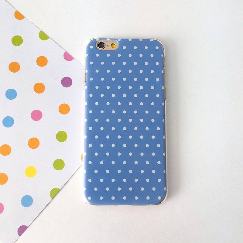 Polka Dots Baby Blue Print Soft / Hard Case for iPhone 7 case, iPhone 7 Plus case, iPhone 6/6S, iPhone 6/6S Plus, Samsung Galaxy Note 7 case, Note 5 case, S7 Edge case, S7 case - Other - Plastic 