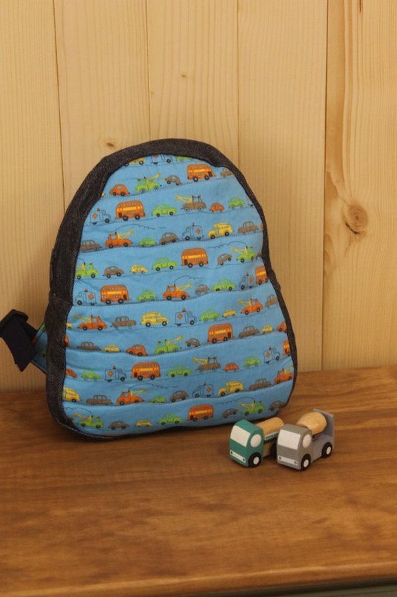 Ou Leita living grocery ╭ * [my toast - a lot of cars blue section] children backpack limited editions - กระเป๋าคุณแม่ - วัสดุอื่นๆ สีน้ำเงิน