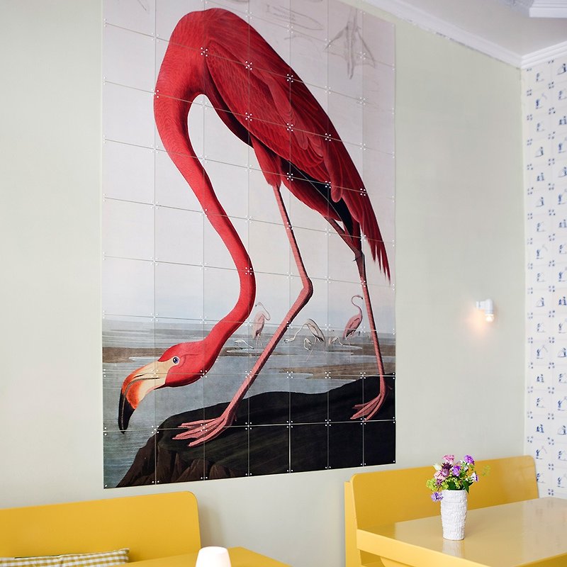 Netherlands IXXI wall hanging flamingo (L) Flamingo / Audubon - ของวางตกแต่ง - วัสดุกันนำ้ สีแดง