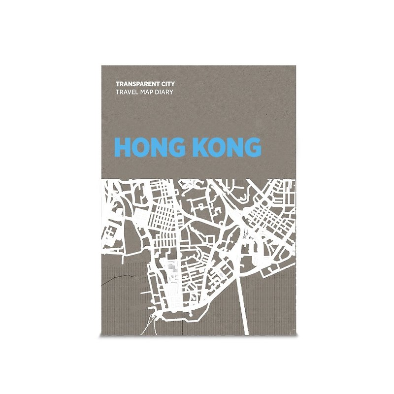 パロマー│都市の透明な地図を描く（香港） - 地図 - 紙 グレー