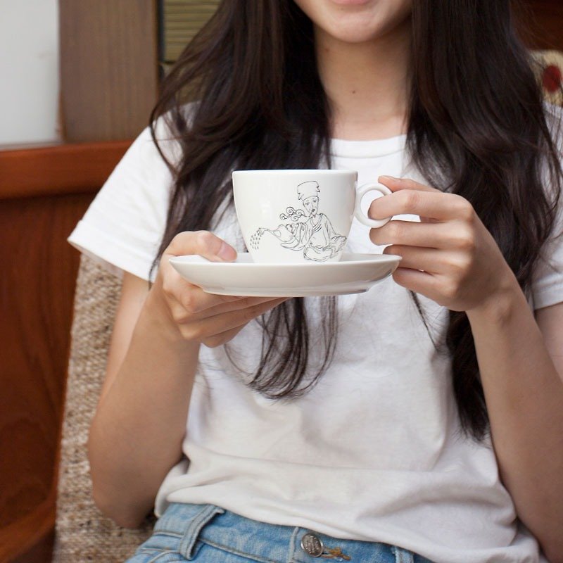 Zhan Fan / Teacher Gan Lin-Dream Coffee Cup - แก้วมัค/แก้วกาแฟ - เครื่องลายคราม ขาว