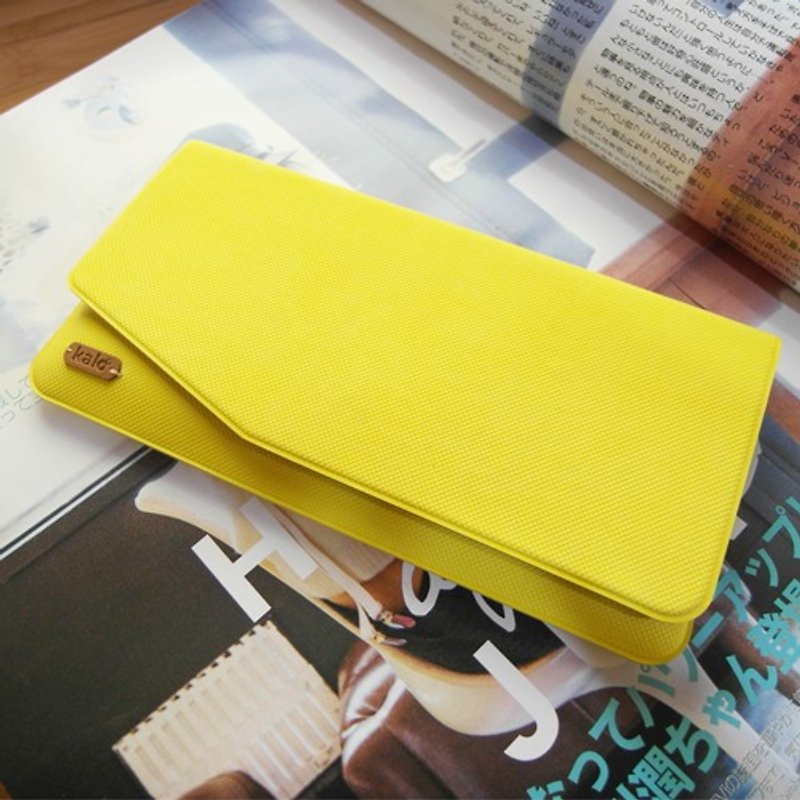 Kalo 卡樂創意 錢包款手機袋 5.5吋內通用款(適用Xperia Z3 /iPhone 6 Plus/6S/Note 4)(檸檬黃) - 手機殼/手機套 - 防水材質 黃色