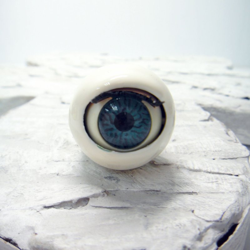 TIMBEE LO 18MM activity white eye ring - แหวนทั่วไป - โลหะ ขาว
