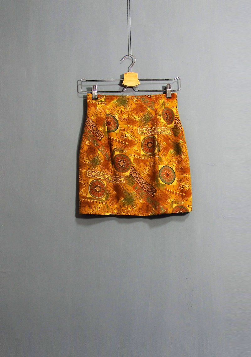 Wahr_ yellow skirt - Skirts - Cotton & Hemp White