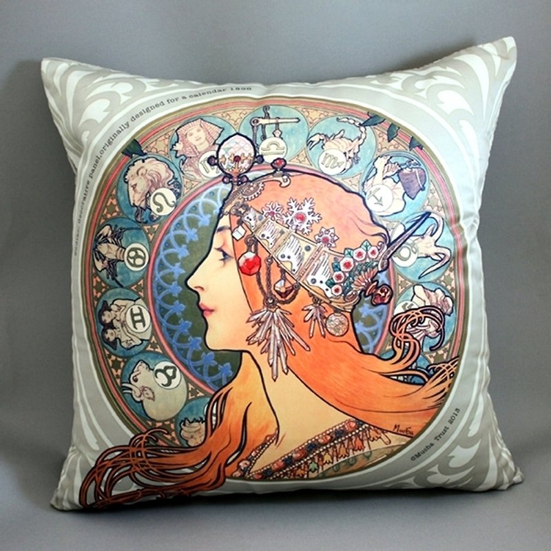 Artist Mucha - Zodiac pillow - หมอน - วัสดุอื่นๆ หลากหลายสี
