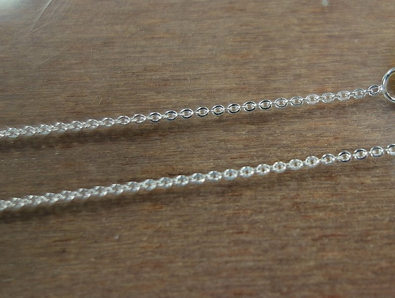 Sterling Silver Necklace-16 ~ 18 inch simple style / novtzu~ - สร้อยคอ - เงินแท้ สีเงิน