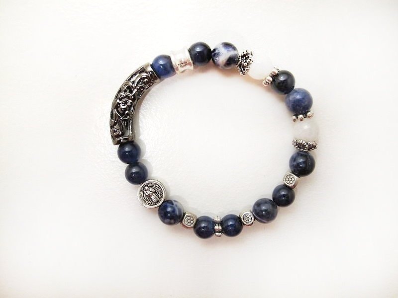 Solar System Earth The Earth ore bracelet - Bracelets - Gemstone Blue