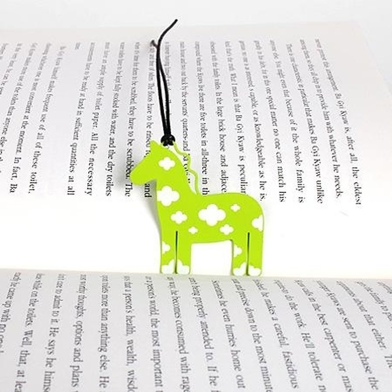 Bookfriends-colorful pony colorful modeling bookmark -Sky, BZC22056 - Bookmarks - Other Metals Green