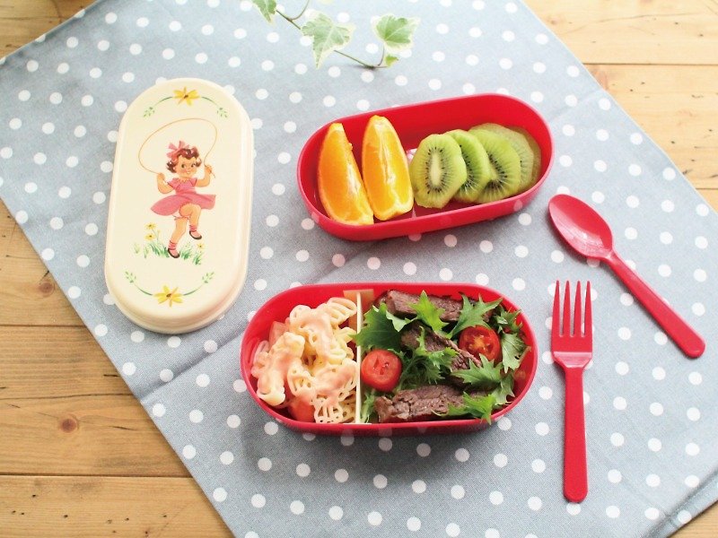 Rex British retro little girl double lunch box / picnic box - Other - Plastic 