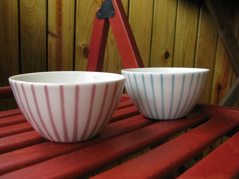 ラインシリーズ小鉢 - 茶碗・ボウル - 磁器 ピンク