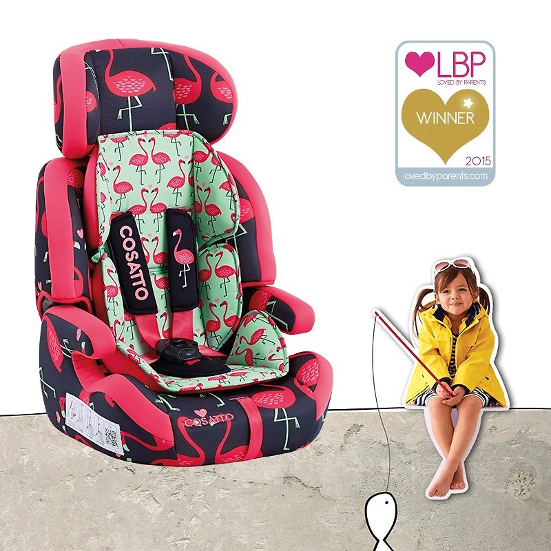 Cosatto Zoomi Highback Booster Car Seat with Harness – Flamingo Fling - Other - Other Materials Red