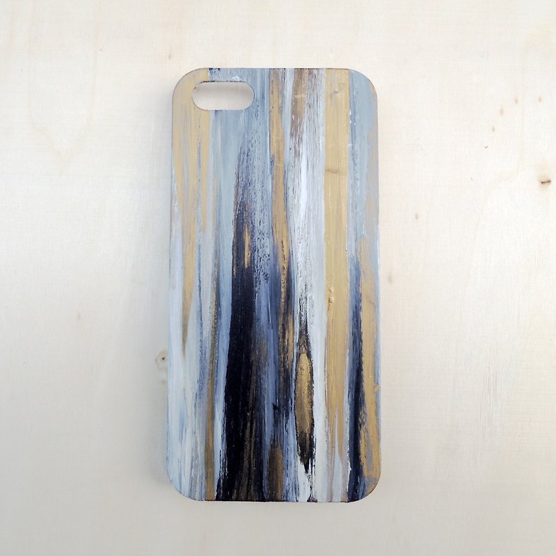 [Painted shell phone smartphone case: Driftwood Driftwood: hand-painted Hand-painted] - เคส/ซองมือถือ - พลาสติก สีเทา