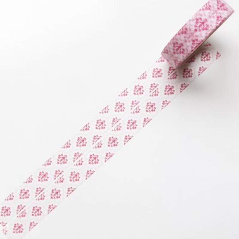 Aimez le style 和紙膠帶 (01184 古典花紋-大馬士革) - Washi Tape - Paper Red