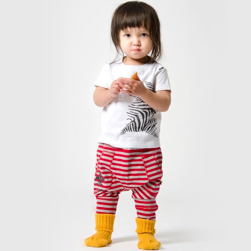 [Lovelybaby Nordic Children's Clothing] Swedish Organic Cotton Breathable Pants 50cm~80cm Red - กางเกง - ผ้าฝ้าย/ผ้าลินิน สีแดง