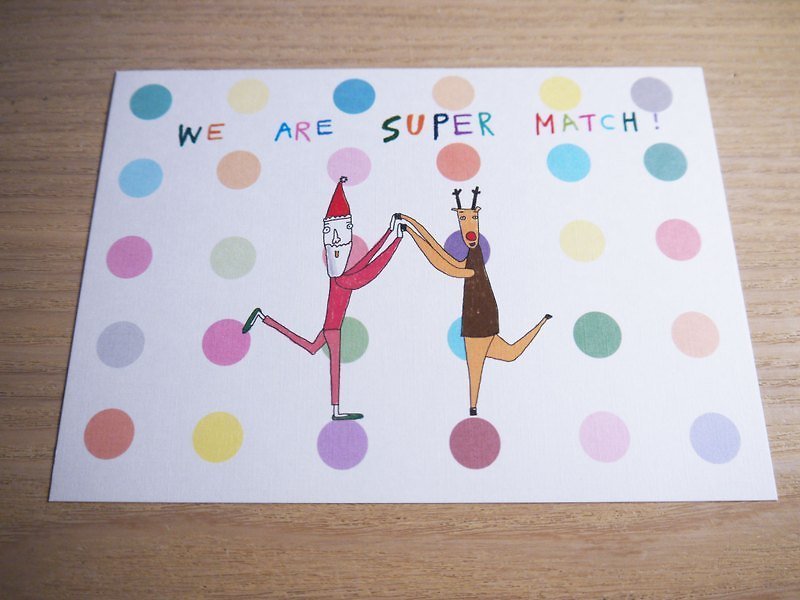 super match/聖誕明信片 - 卡片/明信片 - 紙 多色