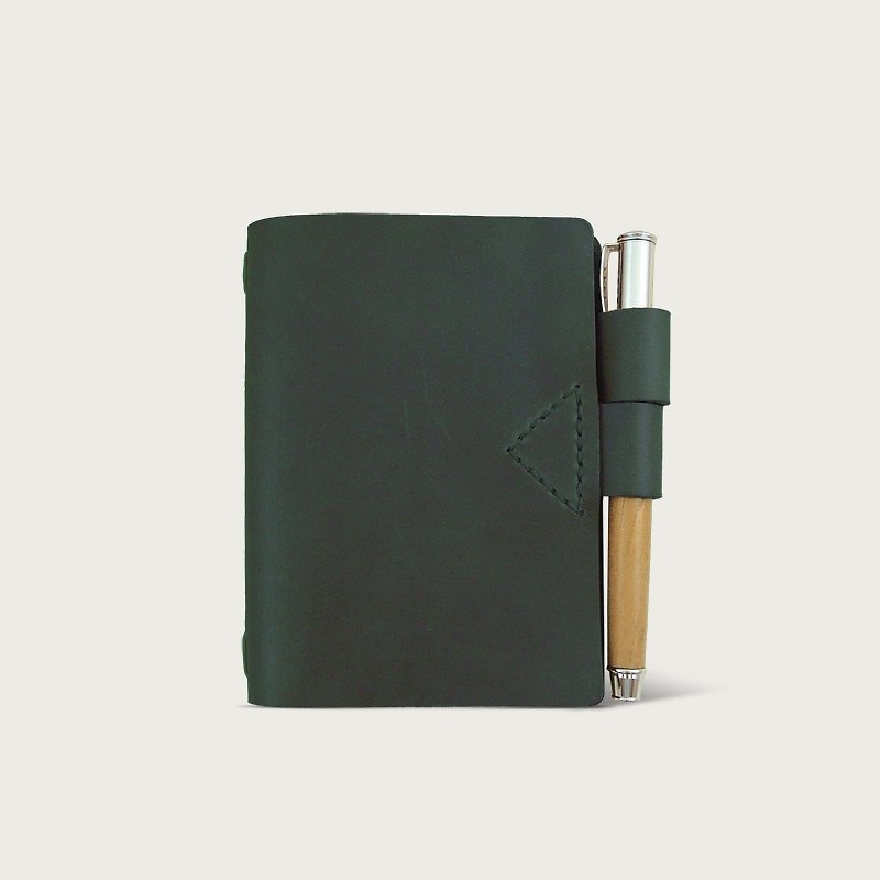 N2 mini notebook leather case-forest green - สมุดบันทึก/สมุดปฏิทิน - หนังแท้ สีเขียว