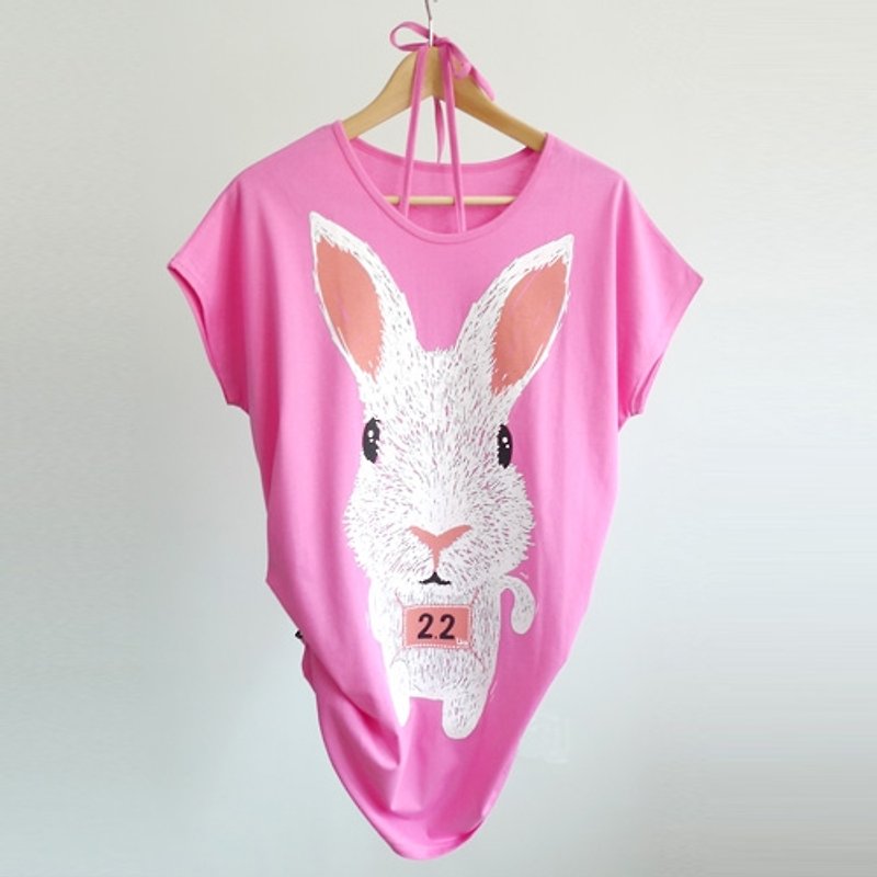 Road running rabbit more wear law x square creative tie rope - Women's T-Shirts - Cotton & Hemp 