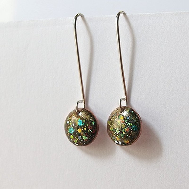 Psychedelic Macaron 925 Silver Earrings - Earrings & Clip-ons - Other Metals Green
