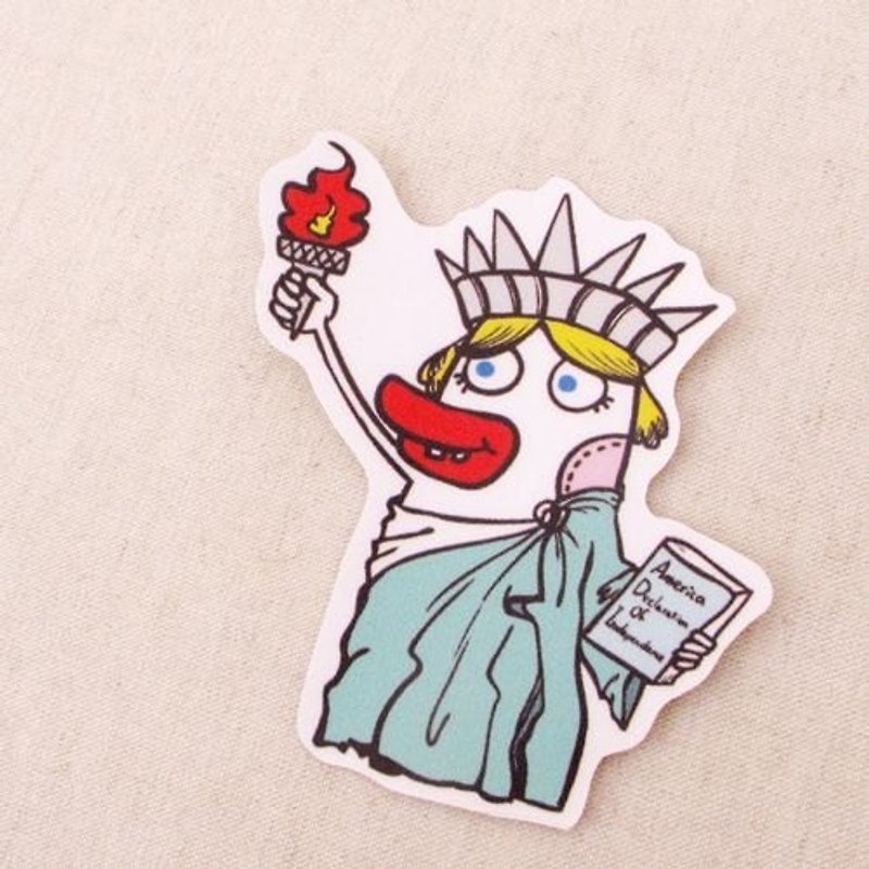 Funny stickers everywhere waterproof stickers - Statue of Liberty - Stickers - Waterproof Material Green