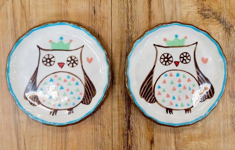 ✖ Owl Animal disc - Pottery & Ceramics - Other Materials 