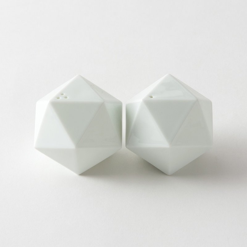 Salt & Pepper Shaker "icosa" - 調味罐/醬料罐 - 瓷 白色